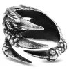 Moody Mason Bague « La Griffe De Dragon » Noire & Acier 11