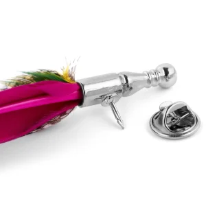 Warren Asher Broche « La Plume » Rose Fuschia 12