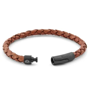 Lucleon Bracelet En Cuir Ocre Et Noir 10