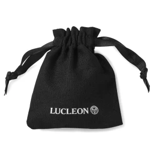 Lucleon Bracelet Naxos En Cuir Noir Et Pierre Obsidienne Flocon De Neige 18