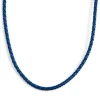 Collin Rowe Collier En Cuir Bleu Tissé 3mm 16