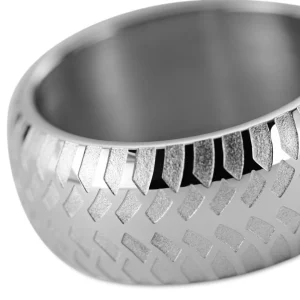 Seizmont Tigris | Bague Argentée à Motif Pneumatique – 10 Mm 10