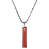 Arkai Collier à Pendentif En Pierre Jaspe Rouge Orisun Abel 22