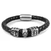 Fort Tempus Bracelet En Cuir Crâne Et Cubes 13