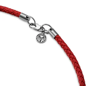 Lucleon Tenvis | Collier En Cuir Rouge 5 Mm 10