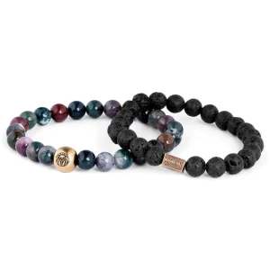 Lucleon Bracelet En Agate Indienne Et Pierre De Lave – 7 Mm 10