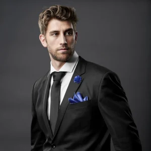 Warren Asher Boutonnière à Fleur Bleu « La Royale » 14