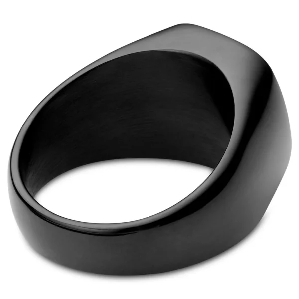 Lucleon Bague Len Gravel Couleur Gunmetal à Pierre Howlite 4