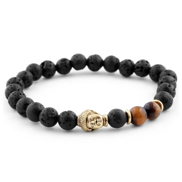 Neshraw Bracelet Noir Hommage à Bouddha 1