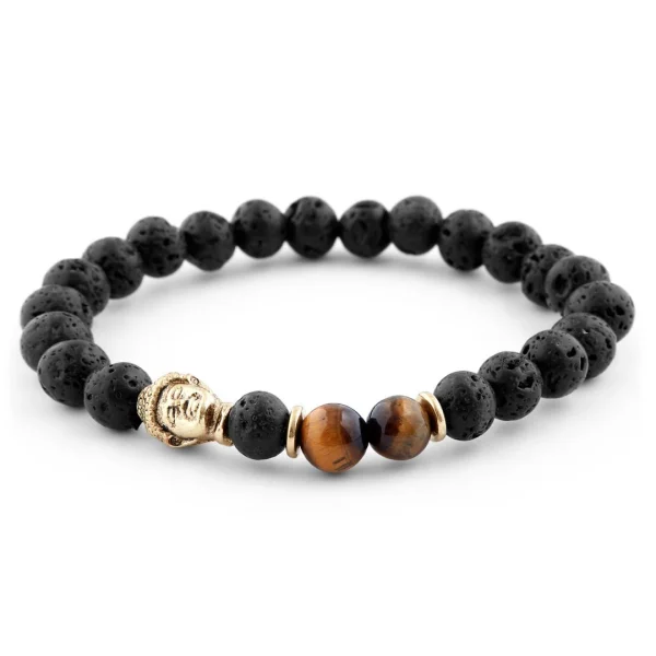 Neshraw Bracelet Noir Hommage à Bouddha 4