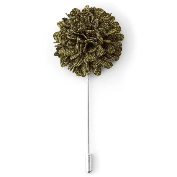 Warren Asher Broche Pour Homme à Fleur émeraude 1