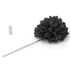 Warren Asher Boutonnière à Fleur Charbon 10