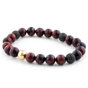 Neshraw Bracelet De Pierre Bordeaux Classique 10