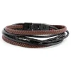 Lucleon Triple Bracelet Roy En Cuir Noir Et Marron 14