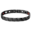 Lucleon Bracelet Magnétique Asymétrique En Titane Noir 20