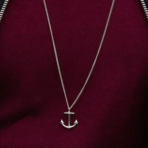 Lucleon Collier En Acier à Pendentif Ancre Marine 16