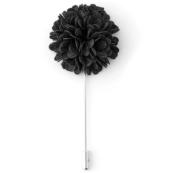 Warren Asher Boutonnière à Fleur Charbon 1