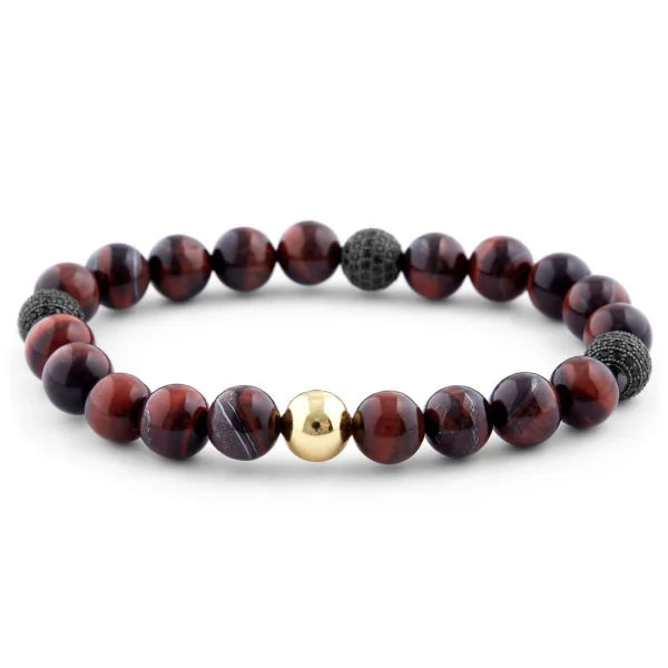 Neshraw Bracelet De Pierre Bordeaux Classique 1