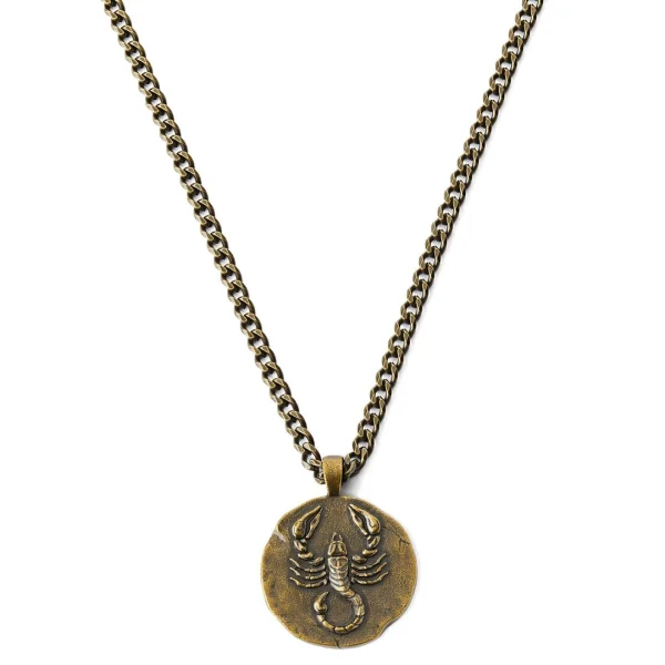 Lucleon Astro | Collier En Acier Doré Avec Signe Astrologique Du Scorpion 1