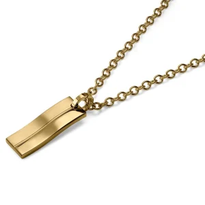 Lucleon Élégant Collier En Acier Doré 9