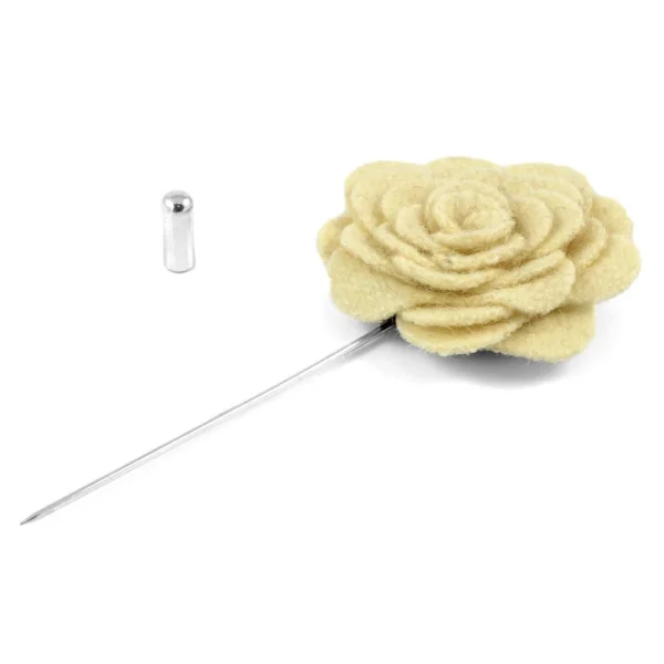 Warren Asher Boutonnière Rose Blanc Cassé 3