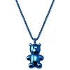 Otsu Egan | Collier à Maille Vénitienne Avec Pendentif Ours En Peluche En Acier Inoxydable Bleu 22