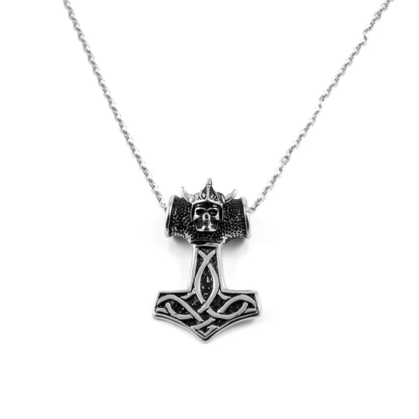 Fort Tempus Collier King Mjolnir En Acier 1