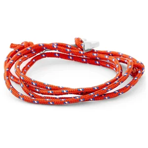 Tailor Toki Le Marin – Bracelet Rouge, Bleu Et Blanc à Pendentif Argenté 9