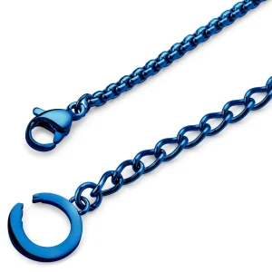 Otsu Egan | Collier à Maille Vénitienne Avec Pendentif Ours En Peluche En Acier Inoxydable Bleu 12