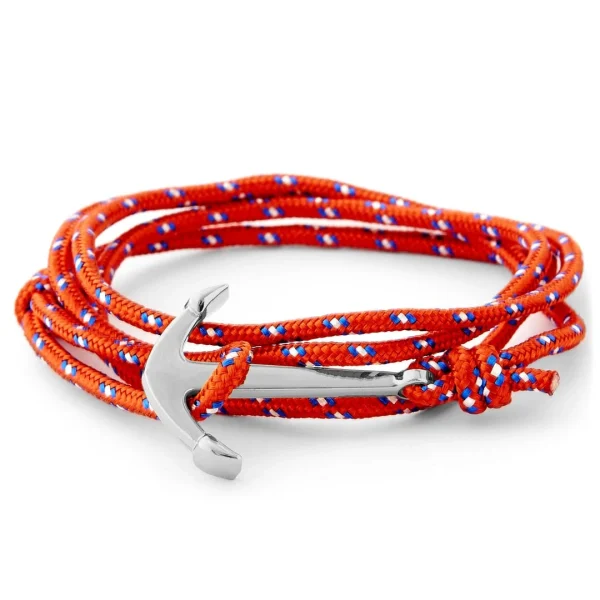 Tailor Toki Le Marin – Bracelet Rouge, Bleu Et Blanc à Pendentif Argenté 1