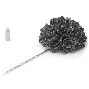 Warren Asher Broche Pour Homme à Fleur Poivre Et Sel 10