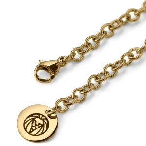 Lucleon Élégant Collier En Acier Doré 13