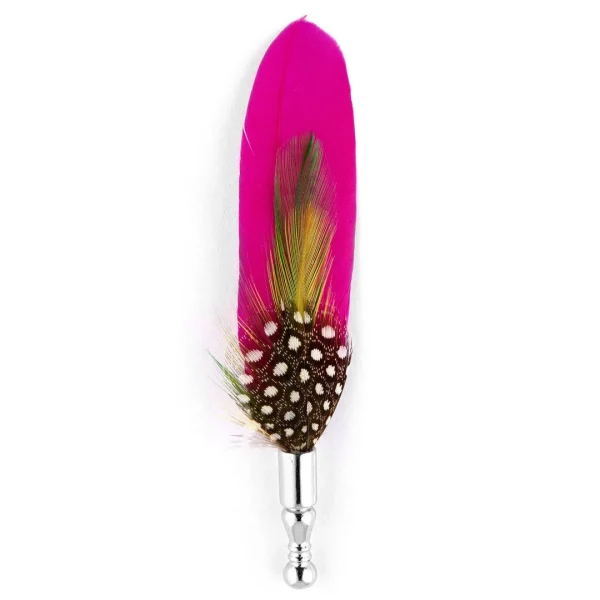 Warren Asher Broche « La Plume » Rose Fuschia 1