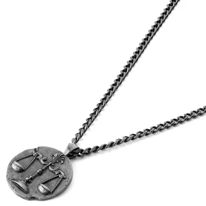 Lucleon Astro | Collier En Acier Inoxydable Argenté Avec Signe Astrologique De La Balance 9