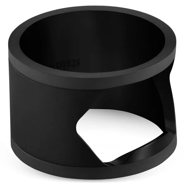 Lucleon Bague Décapsuleur Noire En Acier 3