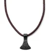 Fort Tempus Collier En Cuir Marron Et Rune Hache De Thor 14