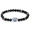 Waykins Evil Eye | Bracelet En Perles D’onyx Avec Pendentifs Argentés – 6 Mm 17