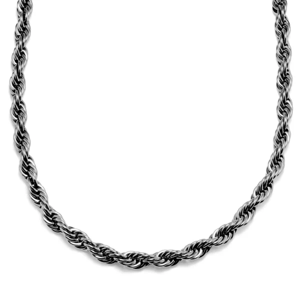 Lucleon Chaîne à Maille Cordée Argentée Amager Collin – 10 Mm 1