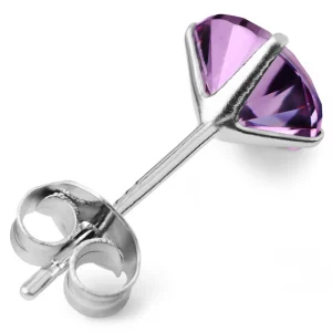 Lucleon Clou D’oreille à Zircone Violette Claire – 6 Mm 7