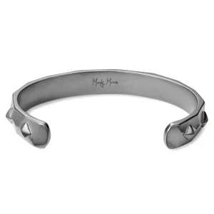 Moody Mason Bracelet Manchette Jax à Pointes En Acier Argenté 9