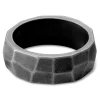 Moody Mason Large Bague En Acier Gris Foncé Jax 11