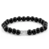 Neshraw Bracelet Noir Liquide Onyx 17