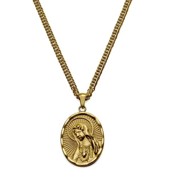 Lucleon Sanctus | Collier Doré Le Cœur Immaculé De Marie 1