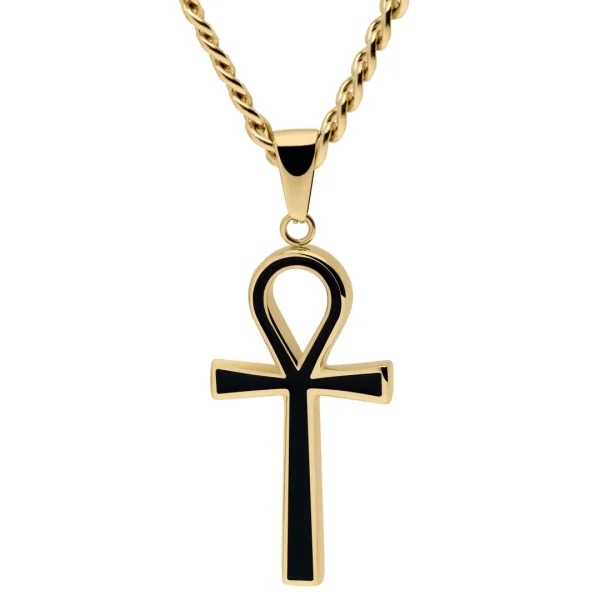 Lucleon Collier Doré Avec Pendentif Ankh 1