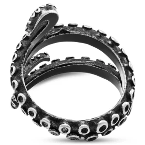 Moody Mason Bague Noire Et Argent Le Tentacule 18