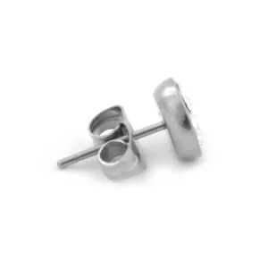 Fort Tempus Boucle D’oreille Zircone Blanc 7 Mm 6