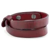 Salt & Hide Bracelet En Cuir Rouge Jackson 16