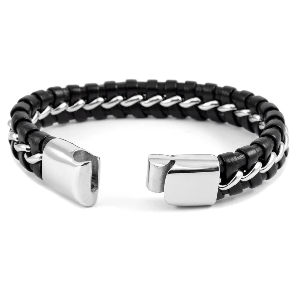 Fort Tempus Bracelet En Cuir Flèche Argentée 5