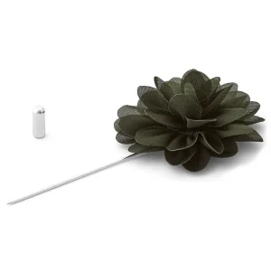 Warren Asher Broche Pour Homme à Fleur Vert Foncé 10