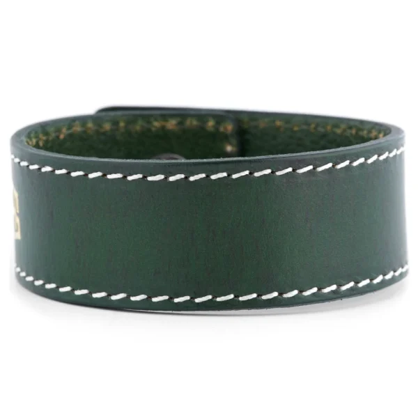 Salt & Hide Bracelet En Cuir Vert Reeve 1